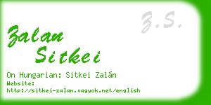 zalan sitkei business card